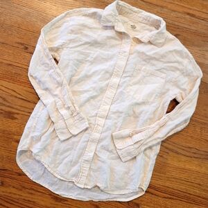 Marine Layer $128 Lightweight Cotton Long-sleeve Button Down,Creamy Yellow Gauze